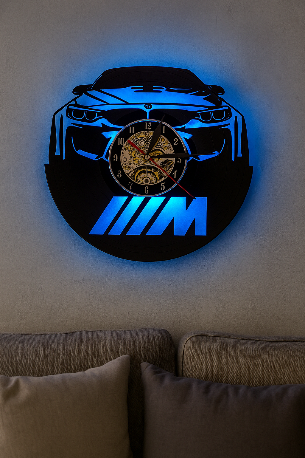 Vinyl Wall Clocks with Automotive Themes