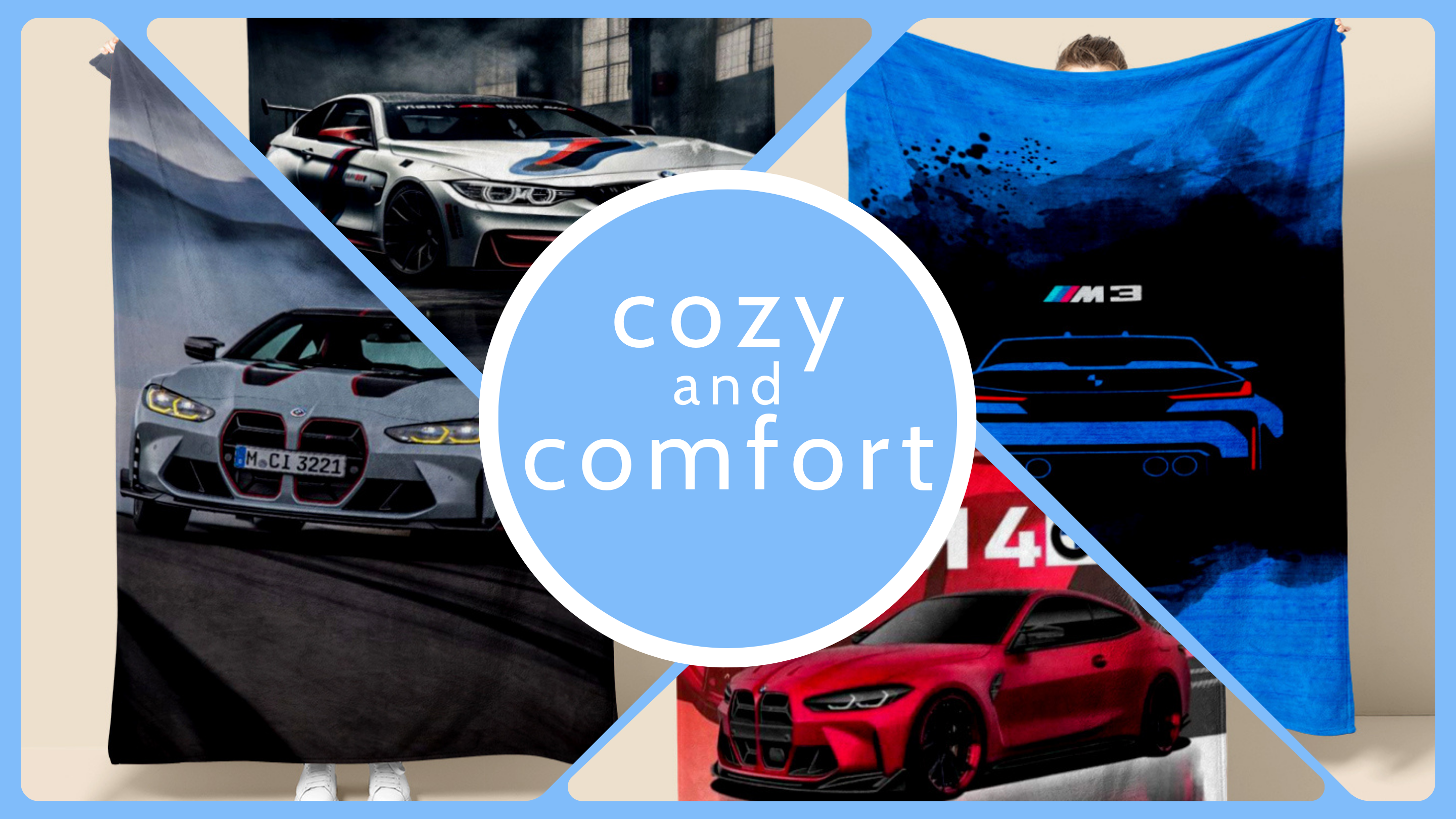 Blanket with Automotive Themes