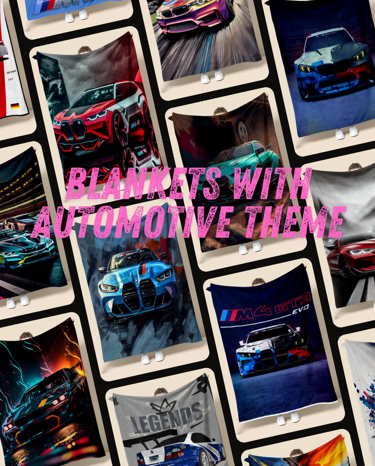 Blankets with bmw and automotive themes. Print on blankets bmw themes. Bavarian old school