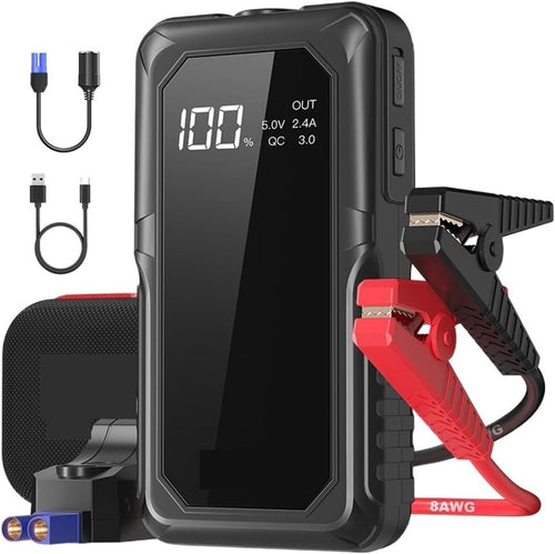 2000A Peak Jump Starter — High-Power Emergency Battery Pack (12V Vehicles)