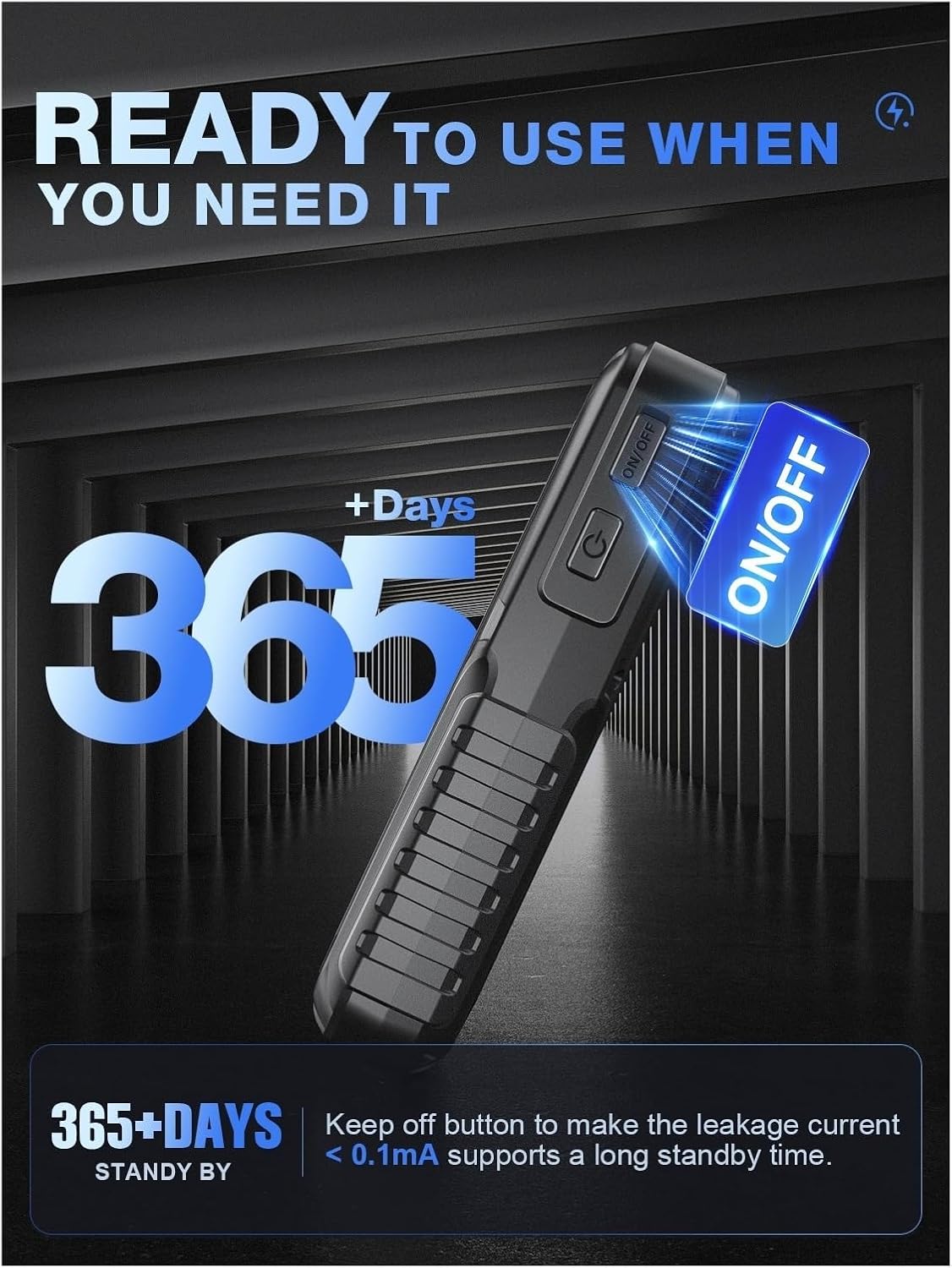 2000A Peak Jump Starter — High-Power Emergency Battery Pack (12V Vehicles)