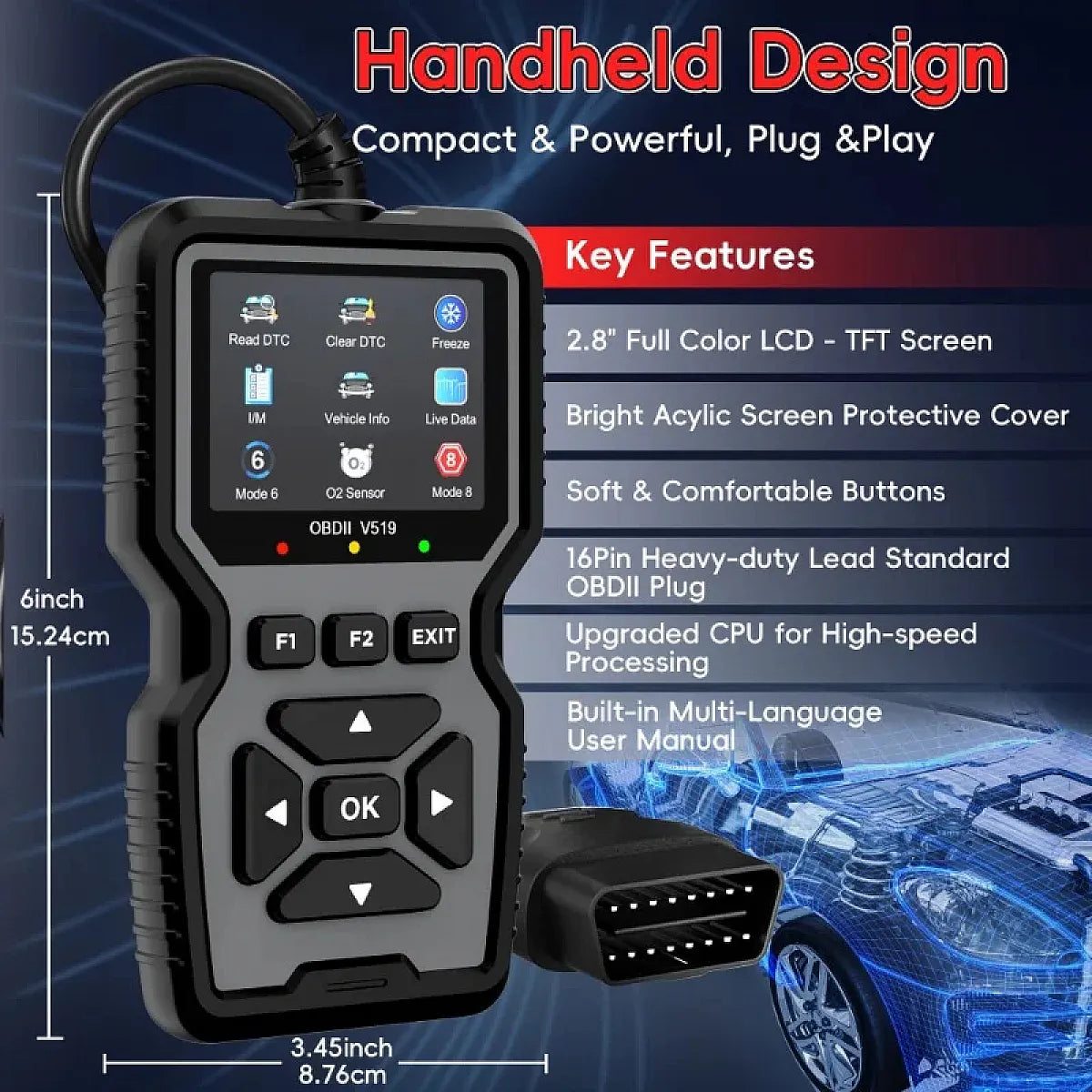 Professional OBD2 Diagnostic Scanner — Fast, Accurate & Easy to Use