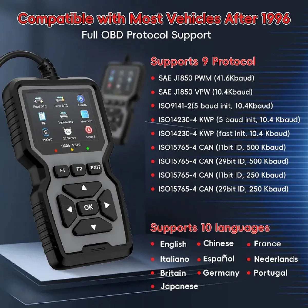 Professional OBD2 Diagnostic Scanner — Fast, Accurate & Easy to Use