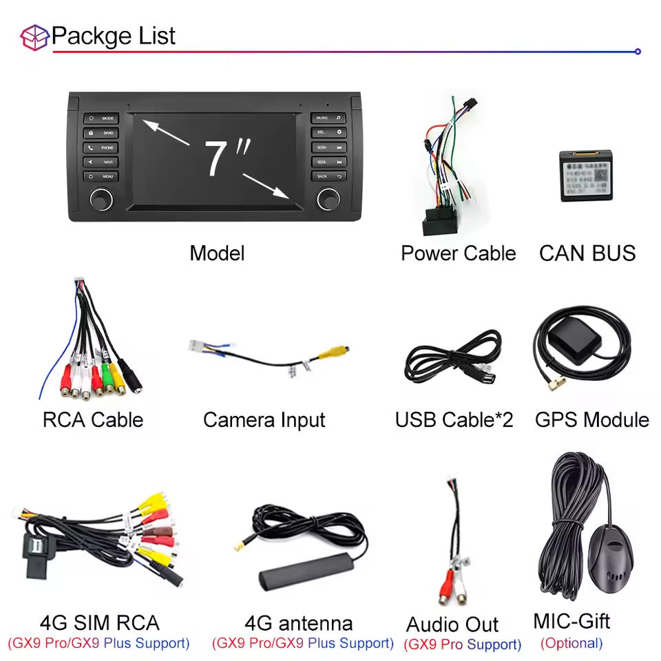 Android 14 Auto Carplay For BMW E39