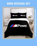 Luxurious Bedding Set with BMW Themes. Duvet Cover with Pillowcases - elevate your bedroom decor Bettwäsche Set
