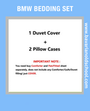 Luxurious Bedding Set with BMW Themes. Duvet Cover with Pillowcases - elevate your bedroom decor Bettwäsche Set