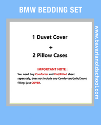 Luxurious Bedding Set with BMW Themes. Duvet Cover with Pillowcases - elevate your bedroom decor Bettwäsche Set