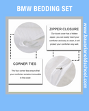 Luxurious Bedding Set with BMW Themes. Duvet Cover with Pillowcases - elevate your bedroom decor Bettwäsche Set