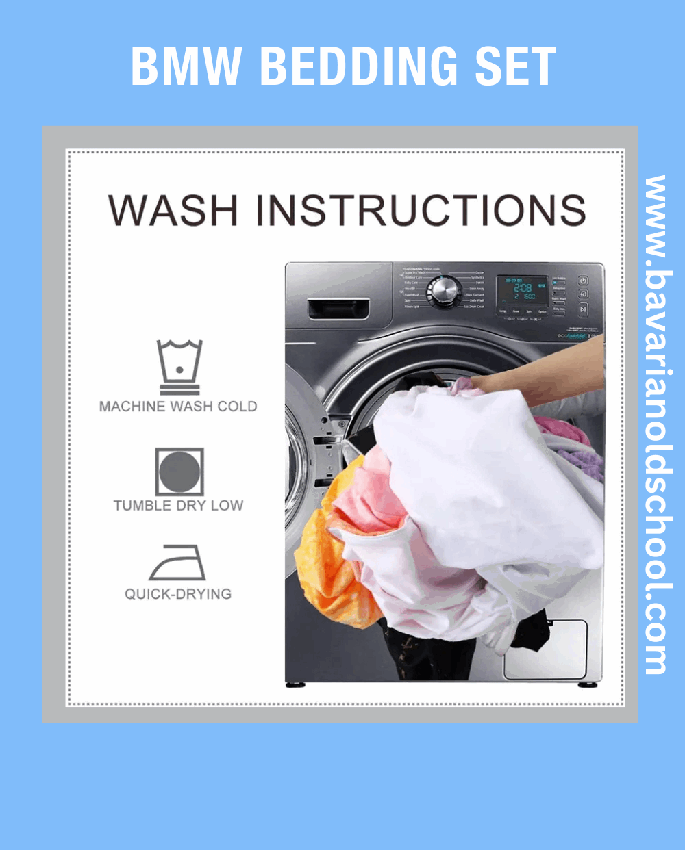 Luxurious Bedding Set with BMW Themes. Duvet Cover with Pillowcases - elevate your bedroom decor Bettwäsche Set