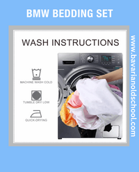 Luxurious Bedding Set with BMW Themes. Duvet Cover with Pillowcases - elevate your bedroom decor Bettwäsche Set