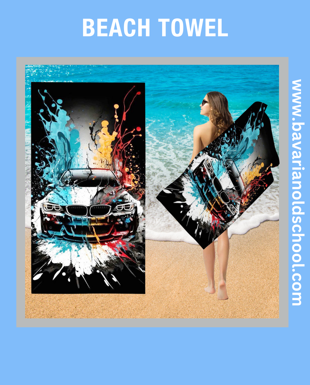 Car Themed Beach Towel 1
