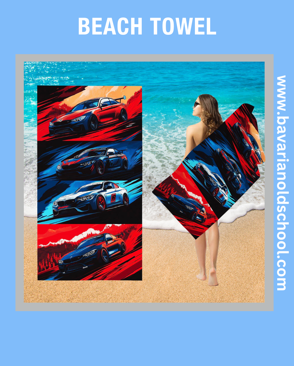 Car Themed Beach Towel 10