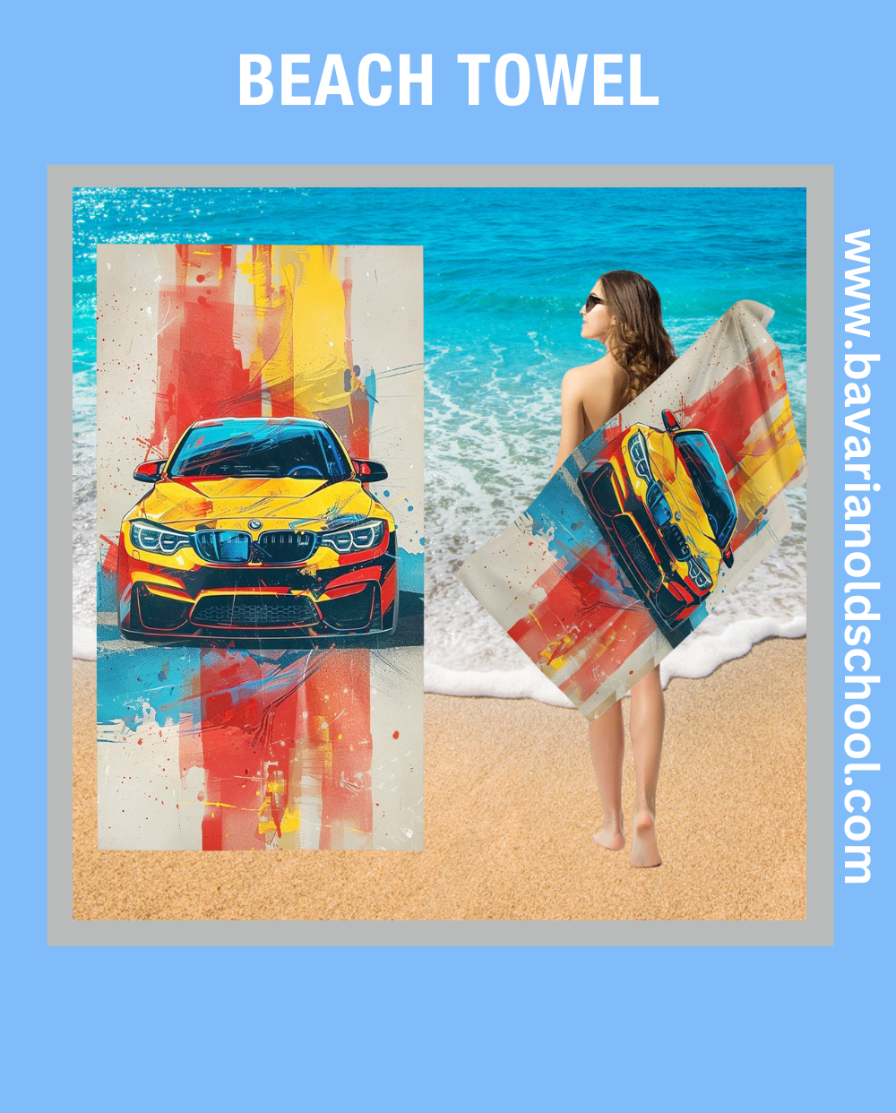 Car Themed Beach Towel 4
