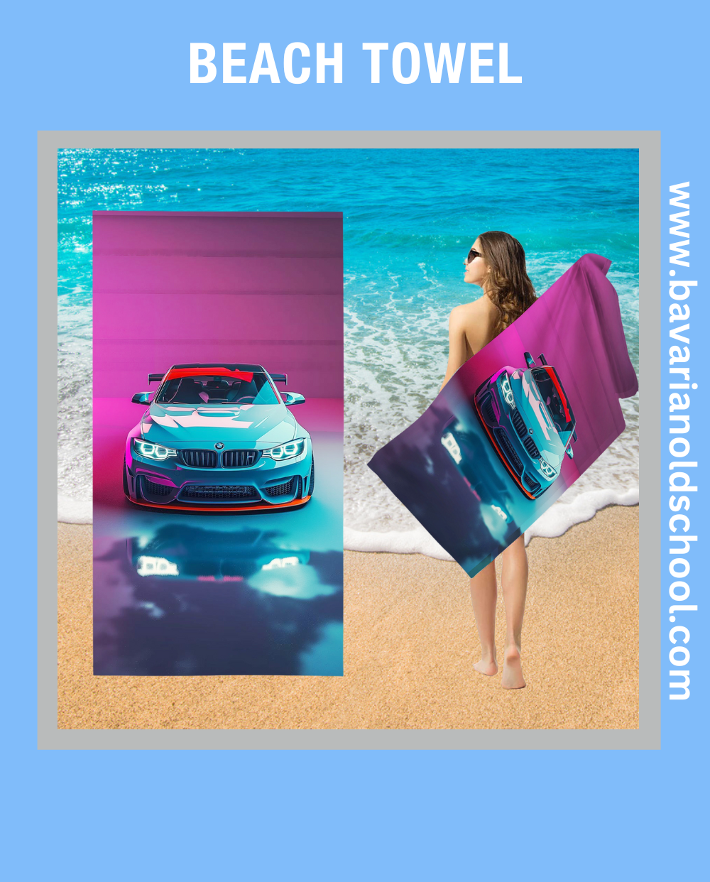 Car Themed Beach Towel 6