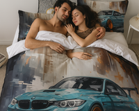 Luxurious Bedding Set with BMW Themes. Duvet Cover with Pillowcases - elevate your bedroom decor Bettwäsche Set bmw m2