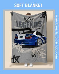 Luxurious Soft Blanket with BMW Themes. Elevate your bedroom or livingroom decor. Cozy Flannel Banket - Weiche Decke. Bavarian Old School