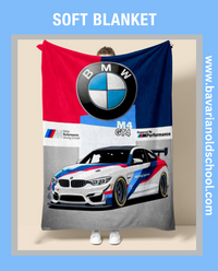 Luxurious Soft Blanket with BMW Themes. Elevate your bedroom or livingroom decor. Cozy Flannel Banket - Weiche Decke. Bavarian Old School