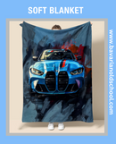 Luxurious Soft Blanket with BMW Themes. Elevate your bedroom or livingroom decor. Cozy Flannel Banket - Weiche Decke. Bavarian Old School