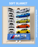 Luxurious Soft Blanket with BMW Themes. Elevate your bedroom or livingroom decor. Cozy Flannel Banket - Weiche Decke. Bavarian Old School