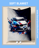 Luxurious Soft Blanket with BMW Themes. Elevate your bedroom or livingroom decor. Cozy Flannel Banket - Weiche Decke. Bavarian Old School