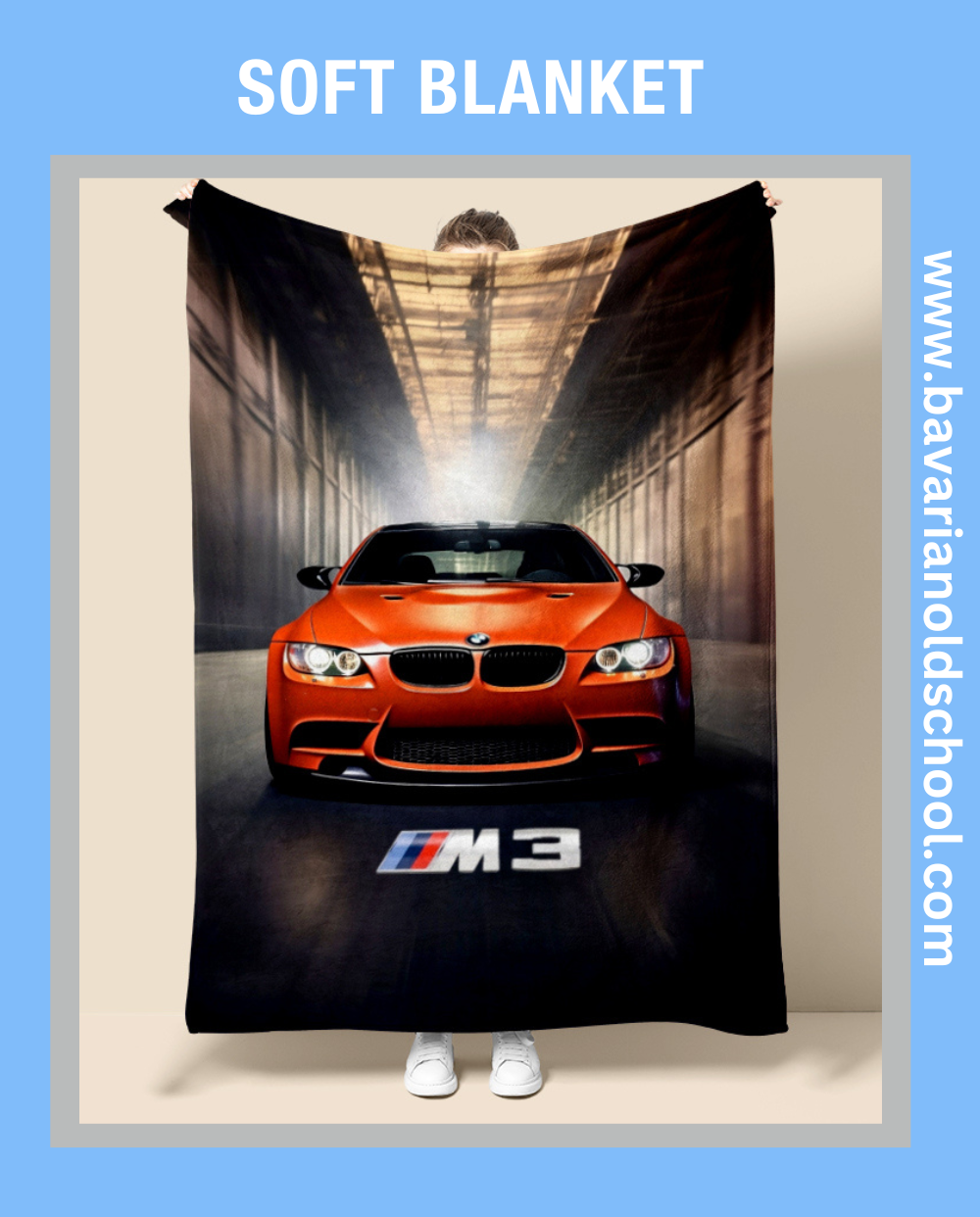 Luxurious Soft Blanket with BMW Themes. Elevate your bedroom or livingroom decor. Cozy Flannel Banket - Weiche Decke. Bavarian Old School