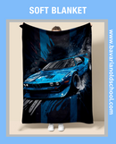 Luxurious Soft Blanket with BMW Themes. Elevate your bedroom or livingroom decor. Cozy Flannel Banket - Weiche Decke. Bavarian Old School