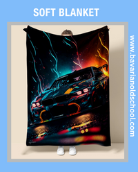 Luxurious Soft Blanket with BMW Themes. Elevate your bedroom or livingroom decor. Cozy Flannel Banket - Weiche Decke. Bavarian Old School