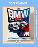 Luxurious Soft Blanket with BMW Themes. Elevate your bedroom or livingroom decor. Cozy Flannel Banket - Weiche Decke. Bavarian Old School
