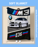 Luxurious Soft Blanket with BMW Themes. Elevate your bedroom or livingroom decor. Cozy Flannel Banket - Weiche Decke. Bavarian Old School