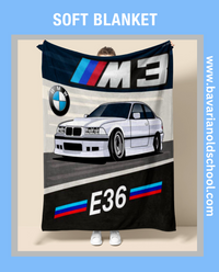 Luxurious Soft Blanket with BMW Themes. Elevate your bedroom or livingroom decor. Cozy Flannel Banket - Weiche Decke. Bavarian Old School