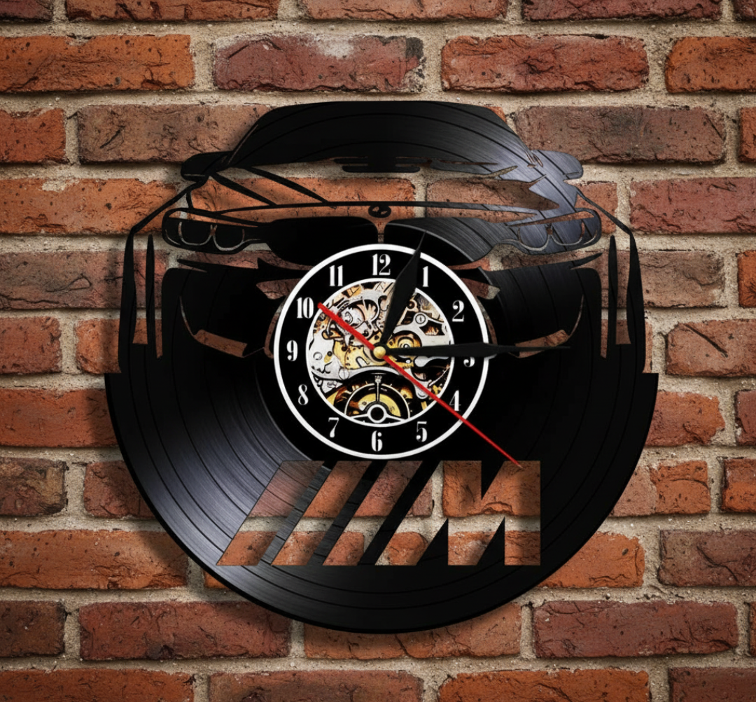 Vinyl Wall Clock with BMW theme