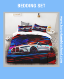 Luxurious Bedding Set with BMW Themes. Duvet Cover with Pillowcases - elevate your bedroom decor Bettwäsche Set