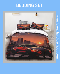 Luxurious Bedding Set with BMW Themes. Duvet Cover with Pillowcases - elevate your bedroom decor Bettwäsche Set