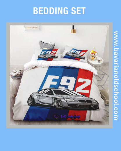 Luxurious Bedding Set with BMW Themes - elevate your bedroom decor