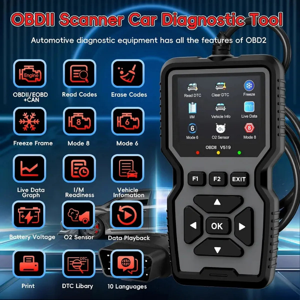 Professional OBD2 Diagnostic Scanner — Fast, Accurate & Easy to Use