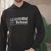 man wearing old school hoodie video