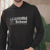 man wearing old school hoodie video