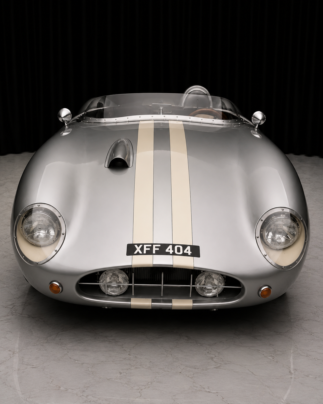 1964 Formosa 120 GR silver British roadster side profile