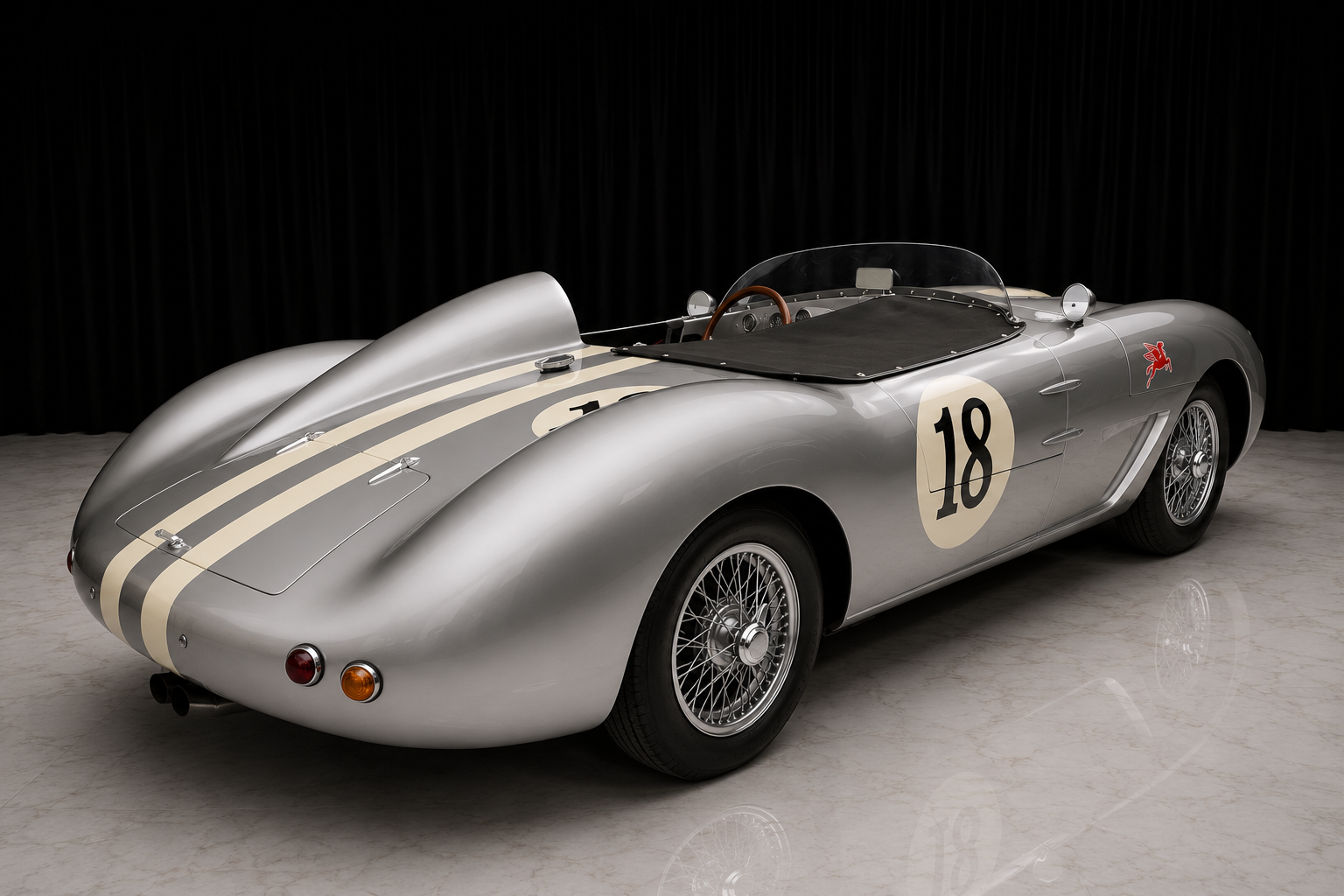 1964 Formosa 120 GR silver British roadster side profile