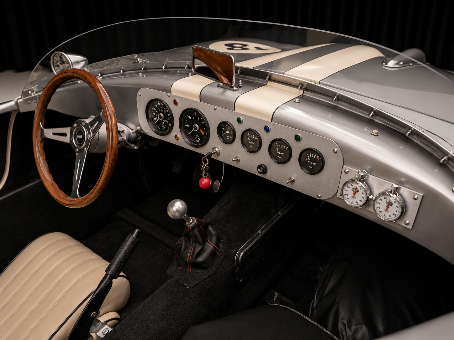 1964 Formosa 120 GR silver British roadster side profile