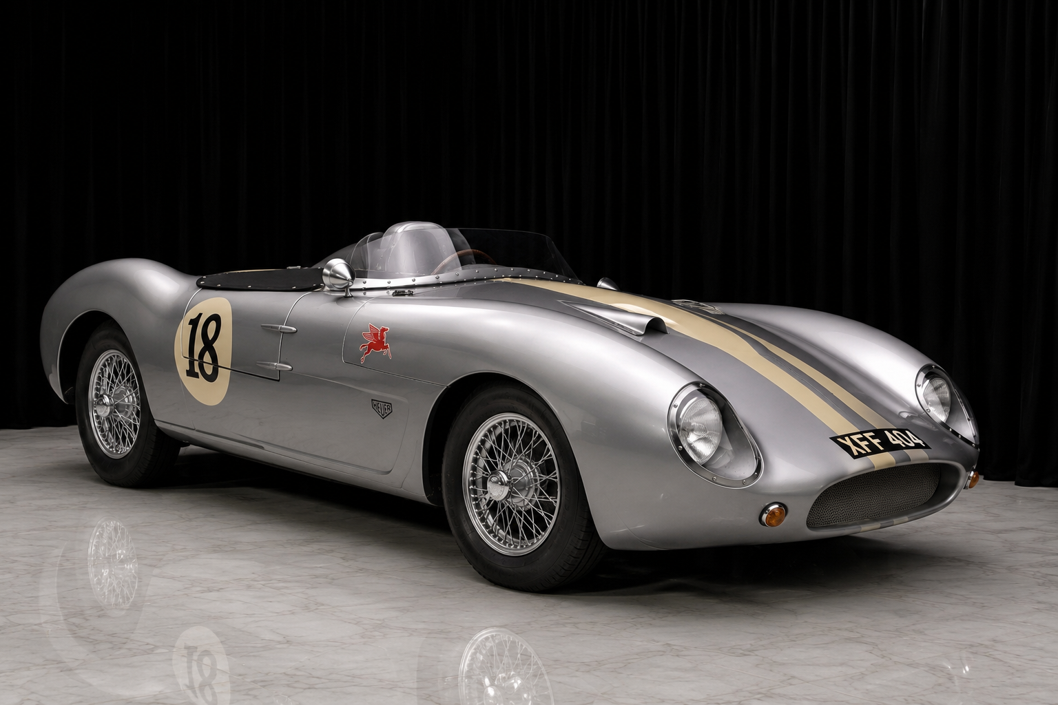 1964 Formosa 120 GR LHD silver classic sports car front view